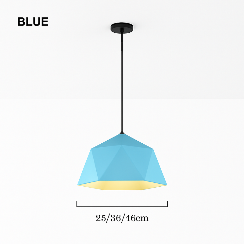 Suspension design géométrique polygonale de couleur Diamond