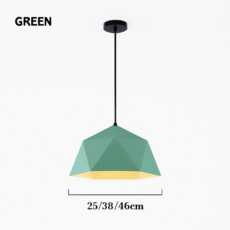 Suspension design géométrique polygonale de couleur Diamond