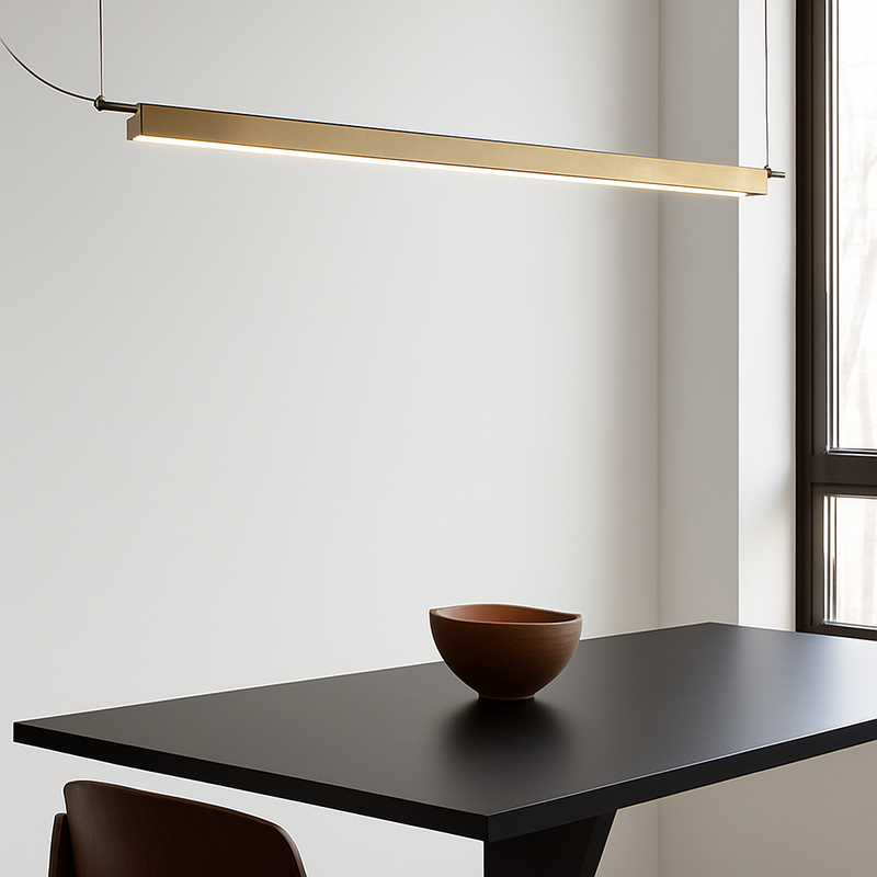 Suspension design à LED allongée en métal Loft