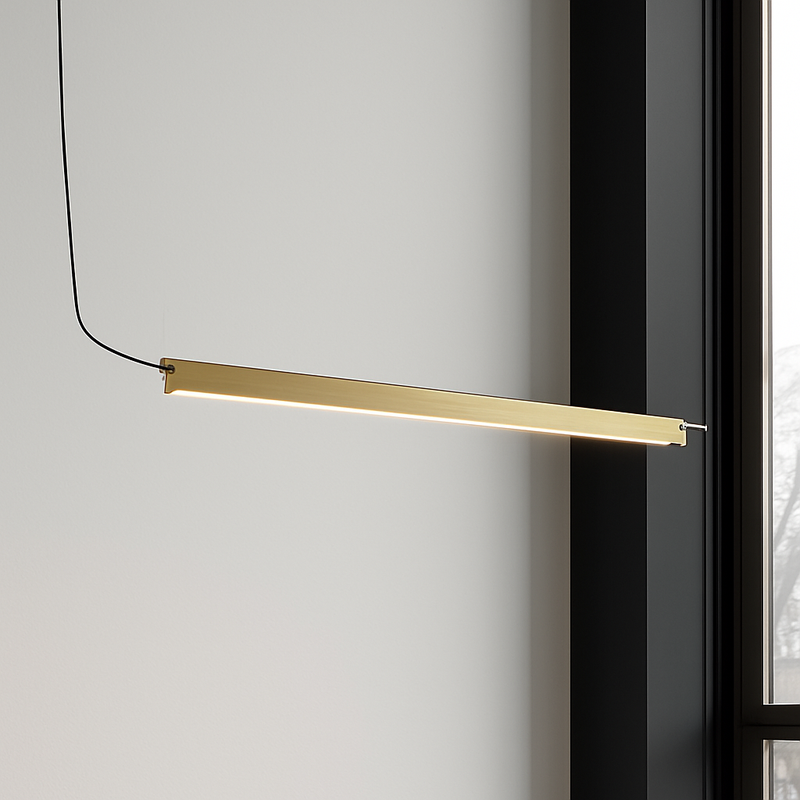 Suspension design à LED allongée en métal Loft