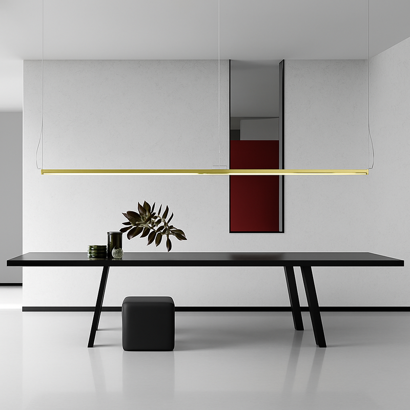 Suspension design à LED allongée en métal Loft