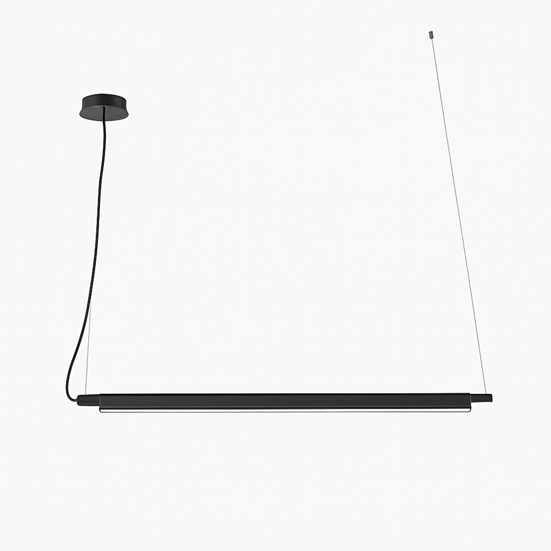 Suspension design à LED allongée en métal Loft