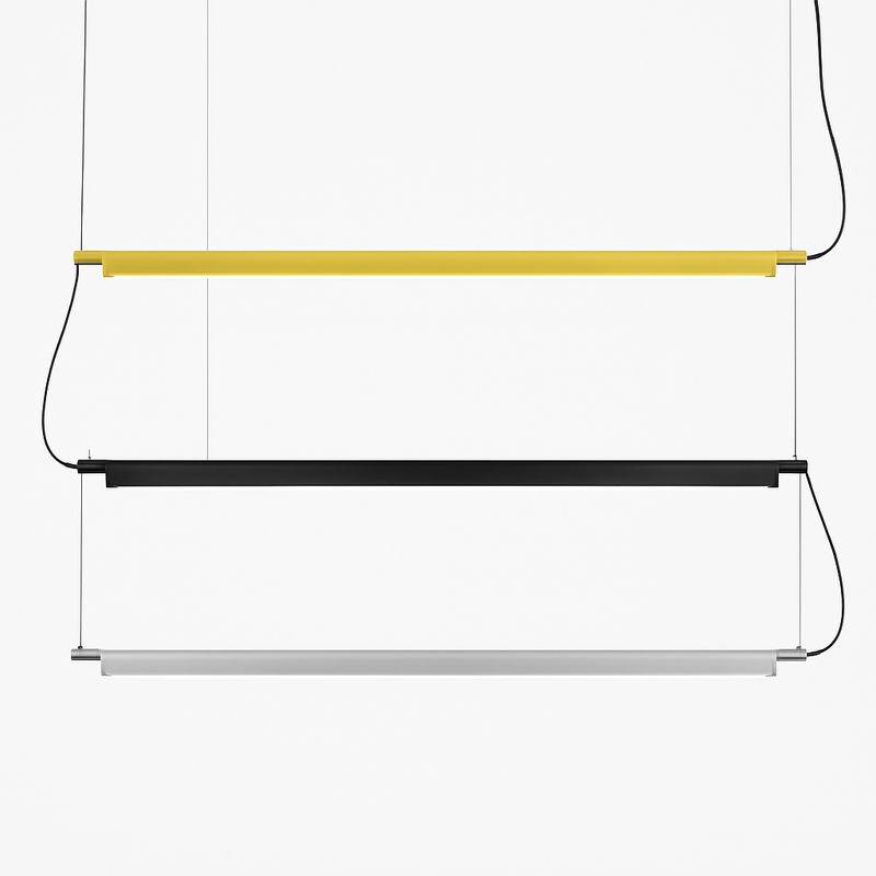 Suspension design à LED allongée en métal Loft