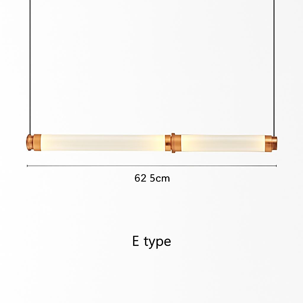Suspension design à LED allongée en verre aux formes ovales Luxury - vue 5 sur 13