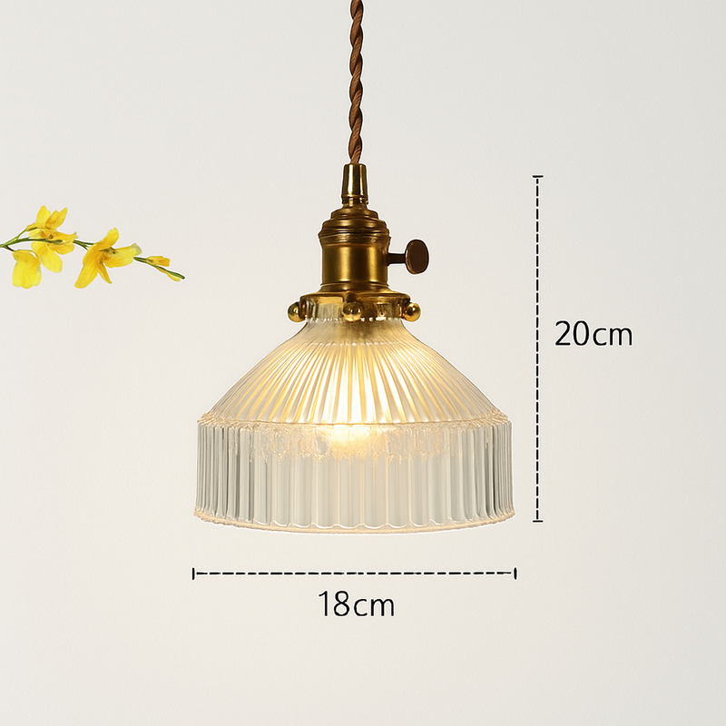 Suspension design à LED avec abat-jour en verre coloré Loft