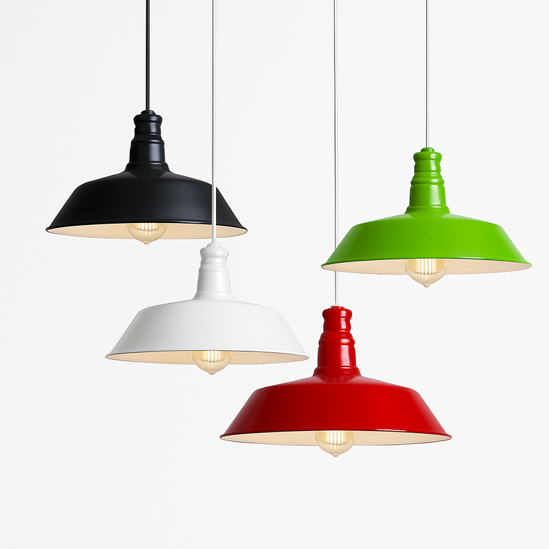Suspension design LED avec abat-jour macaron coloré Loft