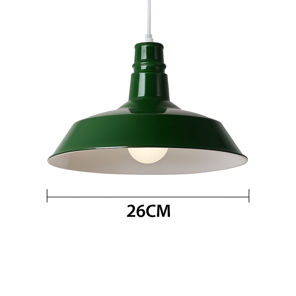 Suspension design LED avec abat-jour macaron coloré Loft - vue 4 sur 9