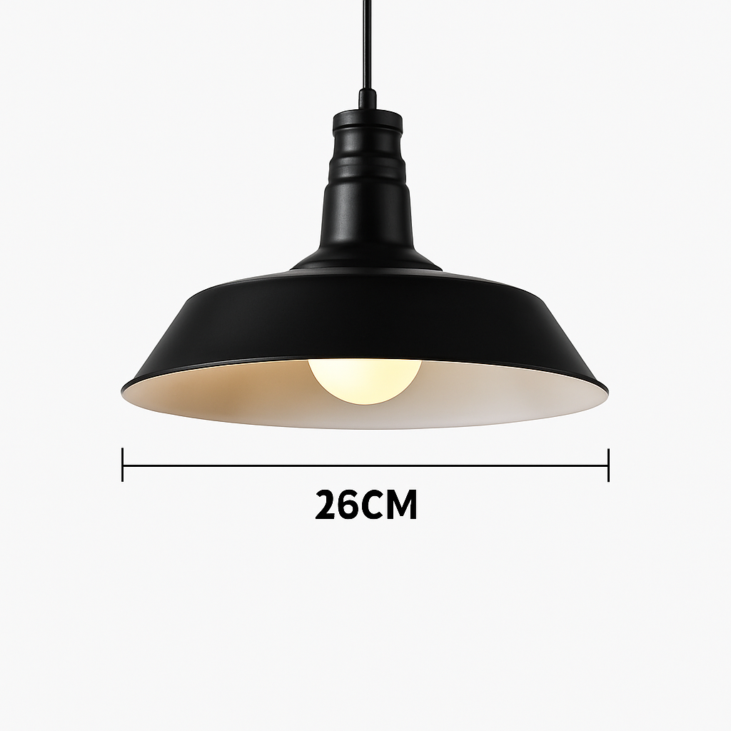 Suspension design LED avec abat-jour macaron coloré Loft - vue 5 sur 9