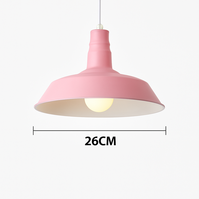Suspension design LED avec abat-jour macaron coloré Loft