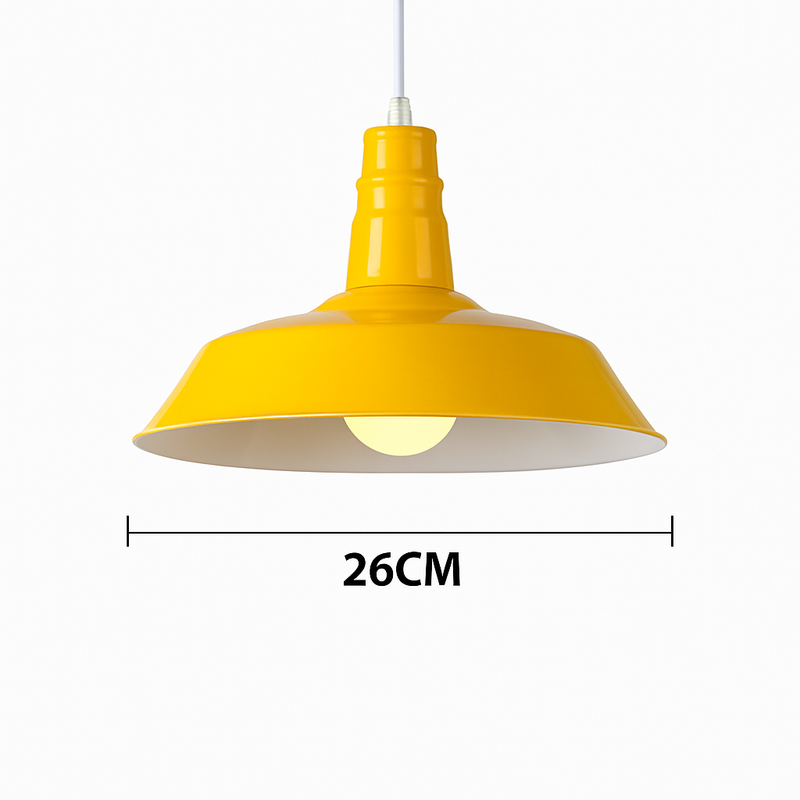 Suspension design LED avec abat-jour macaron coloré Loft