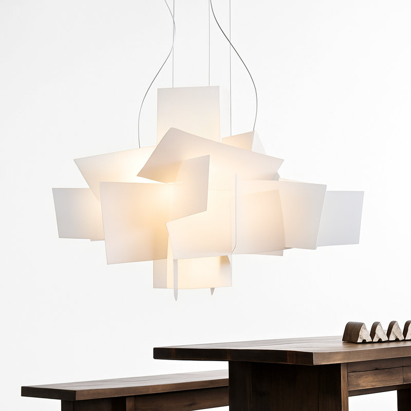 Suspension design LED avec plusieurs plaques colorées Italian Lofty