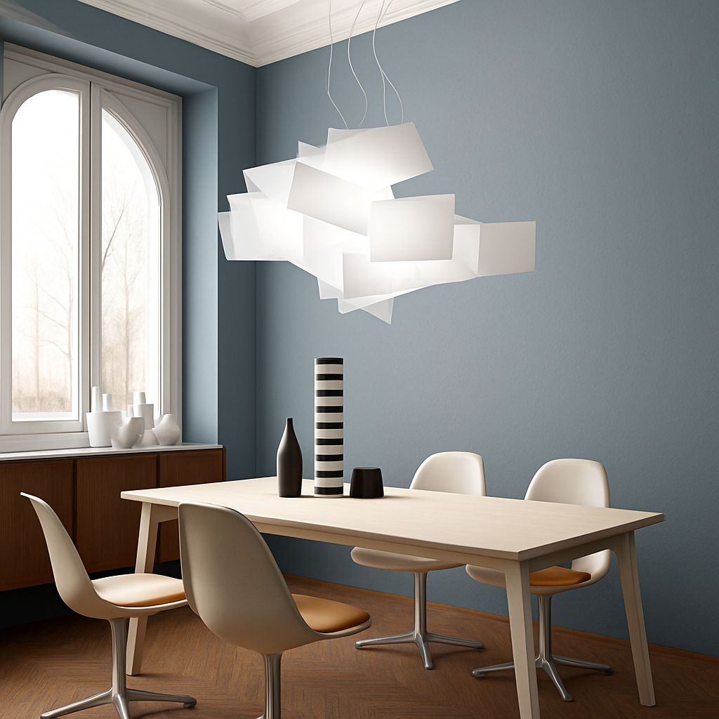 Suspension design LED avec plusieurs plaques colorées Italian Lofty - vue 4 sur 9