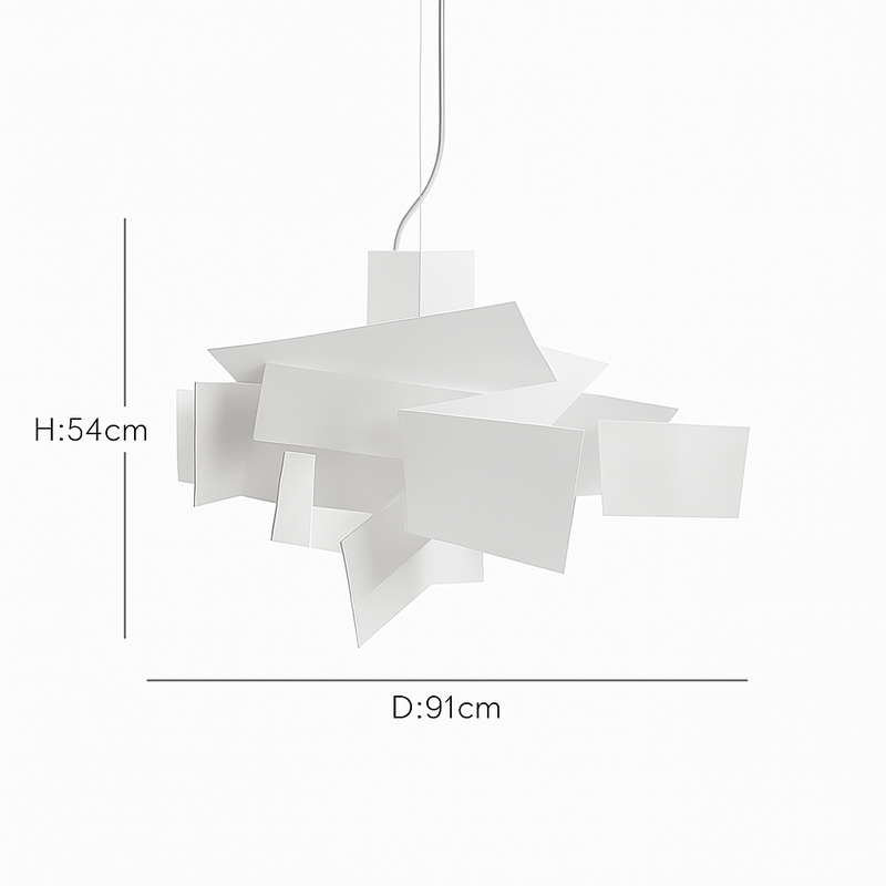 Suspension design LED avec plusieurs plaques colorées Italian Lofty