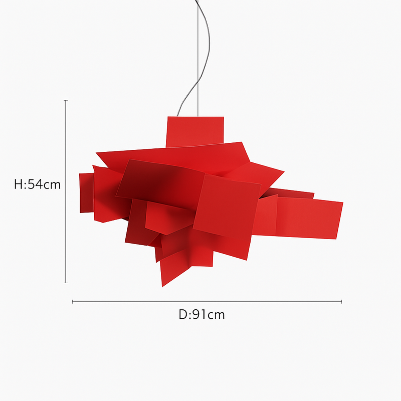 Suspension design LED avec plusieurs plaques colorées Italian Lofty