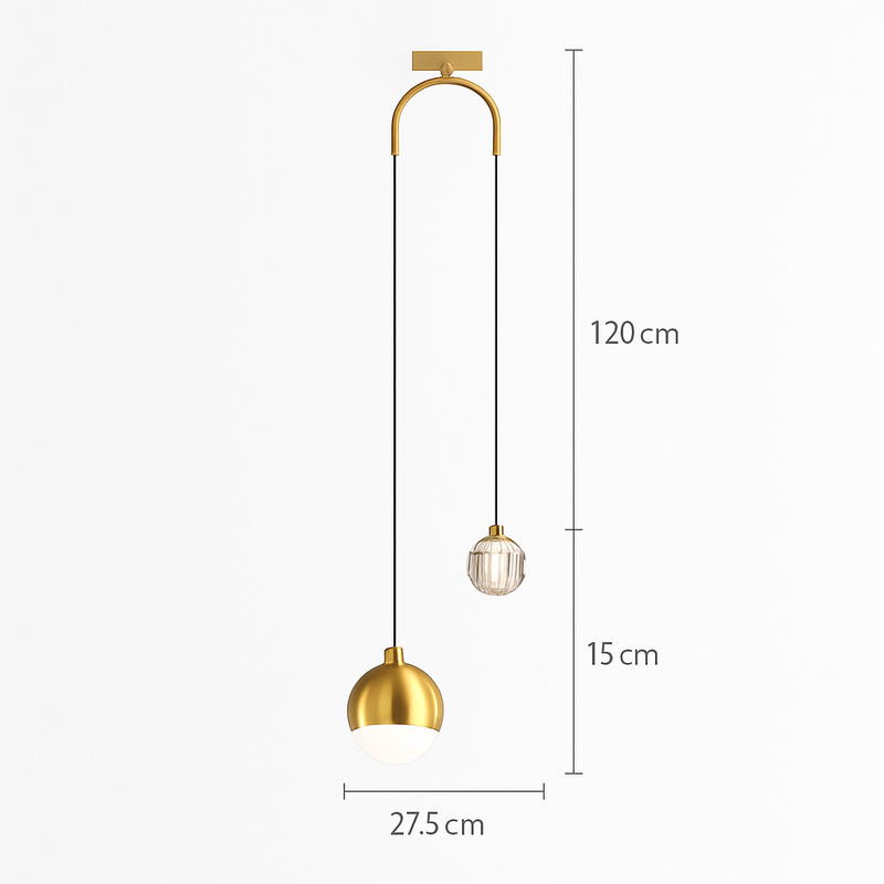 Suspension design LED à double sources lumineuses Thea