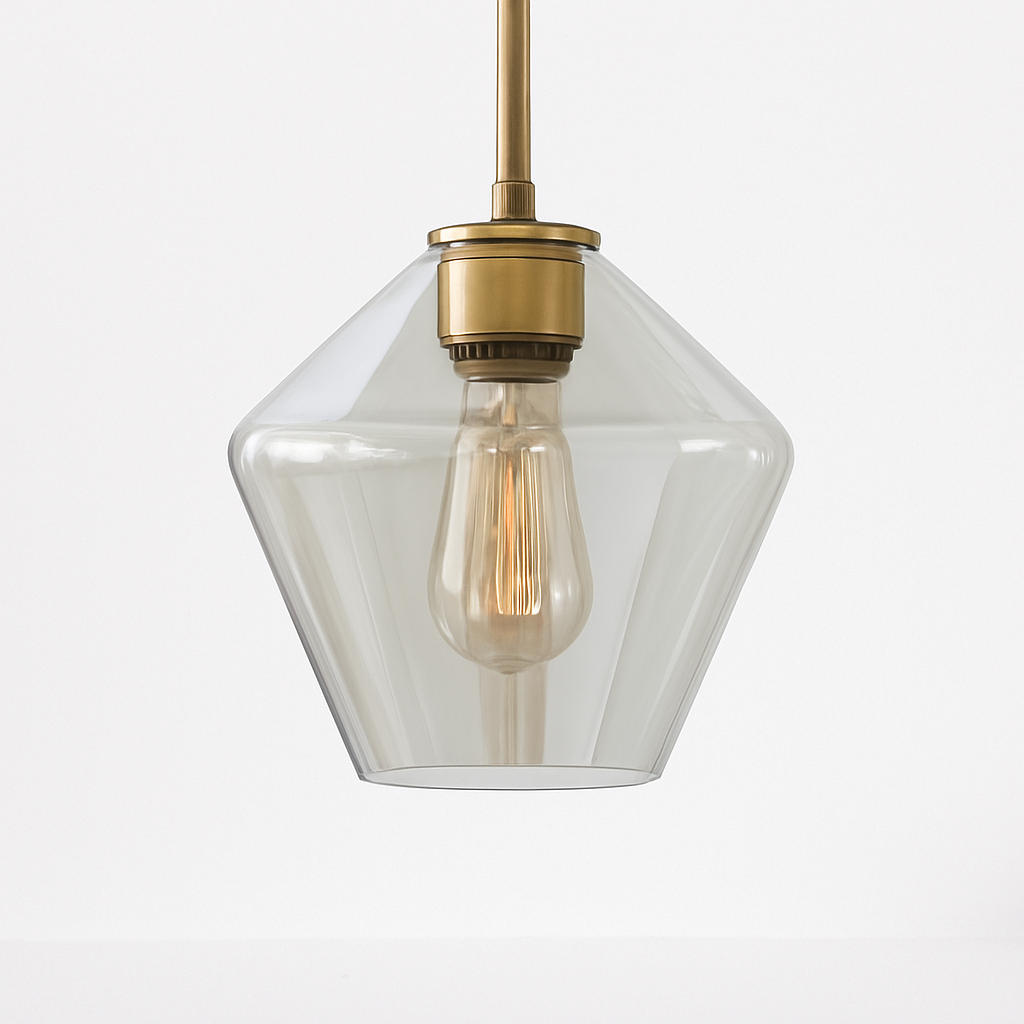 Suspension design à LED en métal et verre de plusieurs formes - vue 12 sur 13