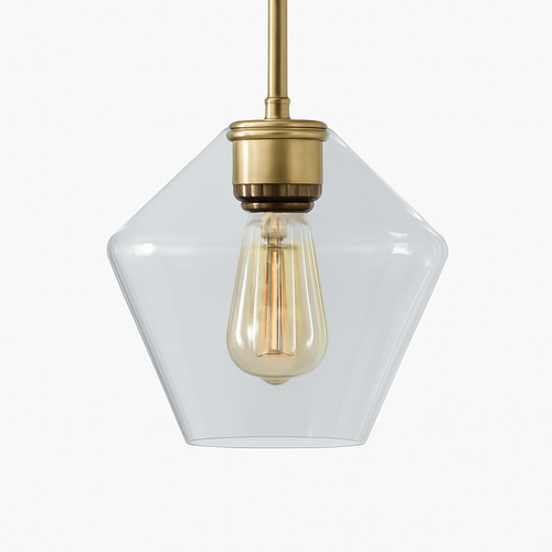 Suspension design à LED en métal et verre de plusieurs formes