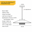 Suspension design LED en métal noir et doré Bar