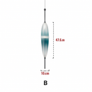 Suspension design LED en verre bleu de plusieurs formes