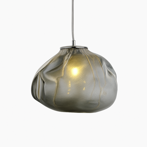 Suspension design à LED en verre soufflé style hang