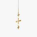 Suspension design LED métallique ondulé Polino