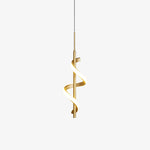 Suspension design LED métallique ondulé Polino