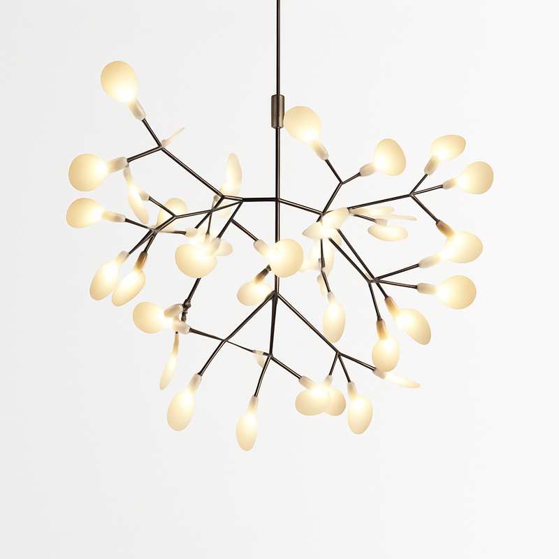 Suspension design moderne LED arbre couleur cuivré ou noir Home