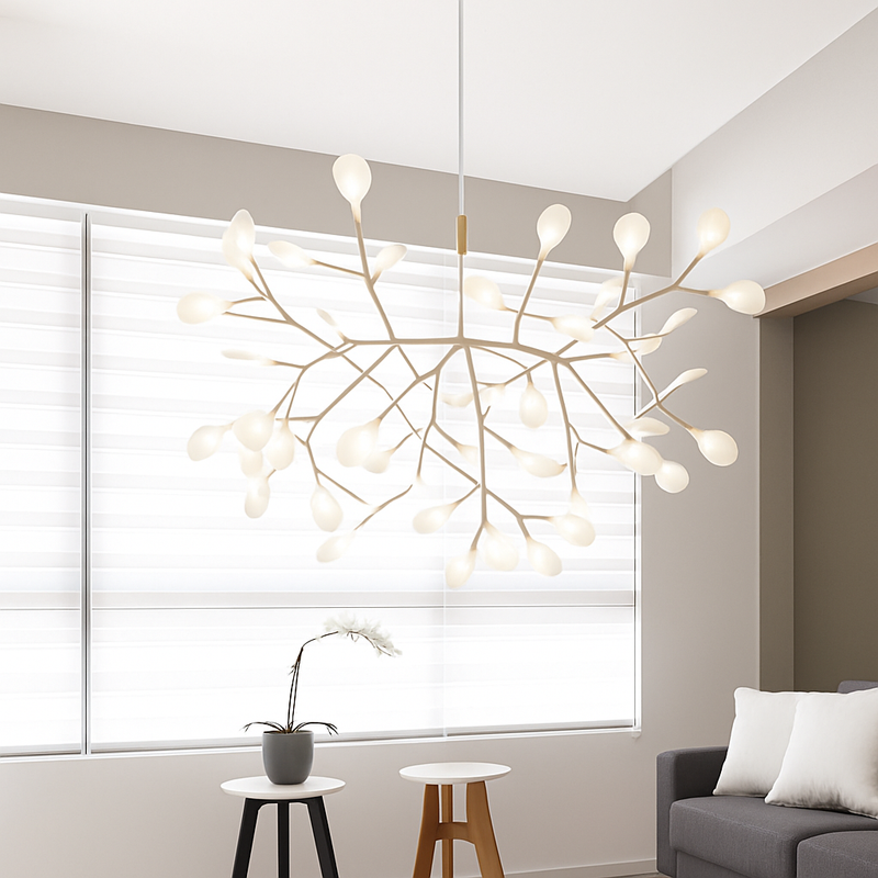 Suspension design moderne LED arbre couleur cuivré ou noir Home