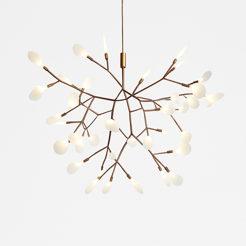 Suspension design moderne LED arbre couleur cuivré ou noir Home