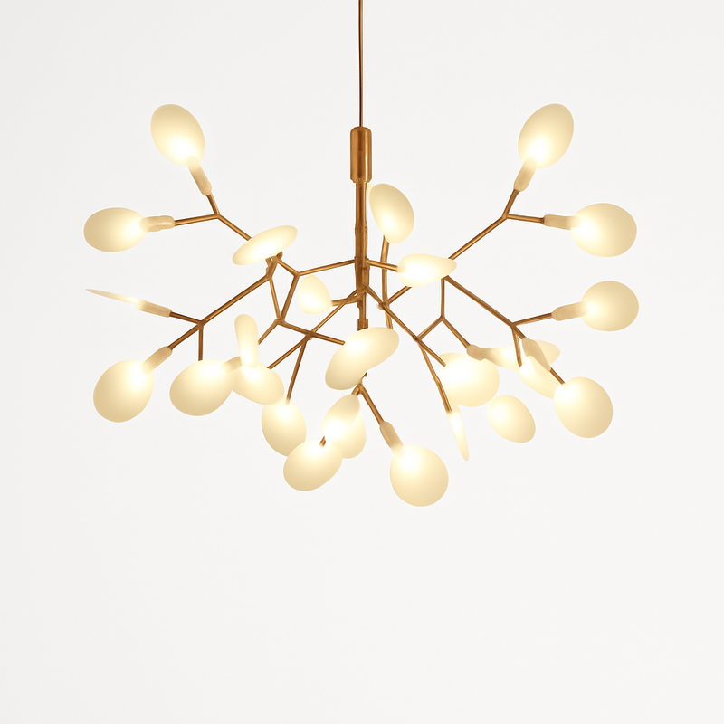 Suspension design moderne LED arbre couleur cuivré ou noir Home