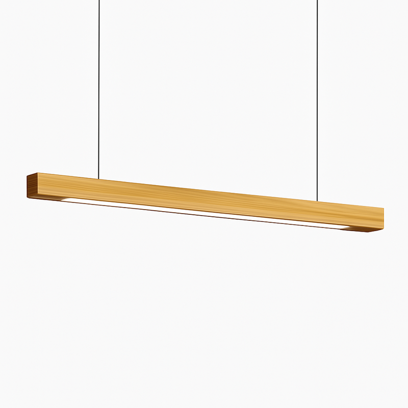 Suspension design moderne LED en bois allongé Hang