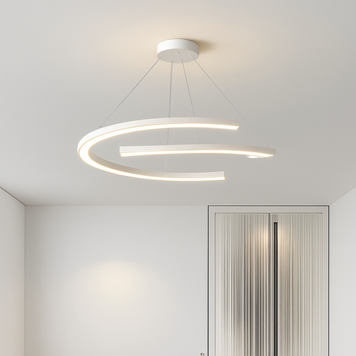 suspension design nordique moderne simple anneau luminaire - vue 6 sur 12