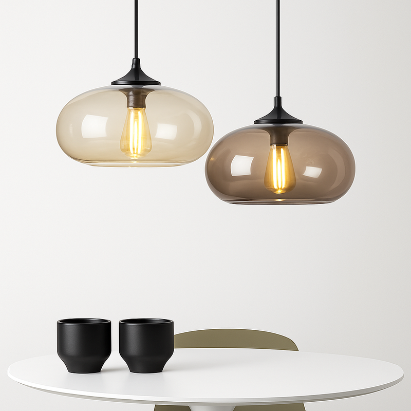 Suspension design ovale en verre Ball