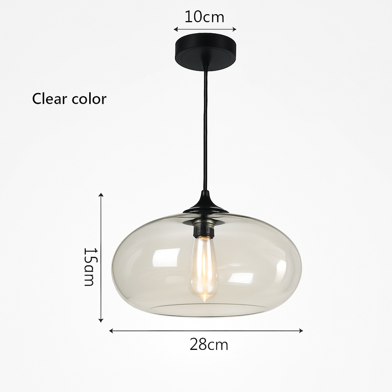 Suspension design ovale en verre Ball