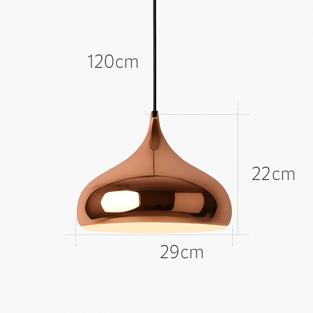Suspension design rose gold de plusieurs formes - vue 4 sur 8