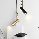 Suspension design spot orientable et tige dorée
