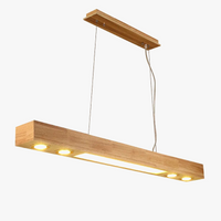 Suspension en bois au design moderne LED