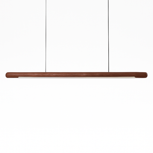 suspension en bois design minimaliste led longue bande