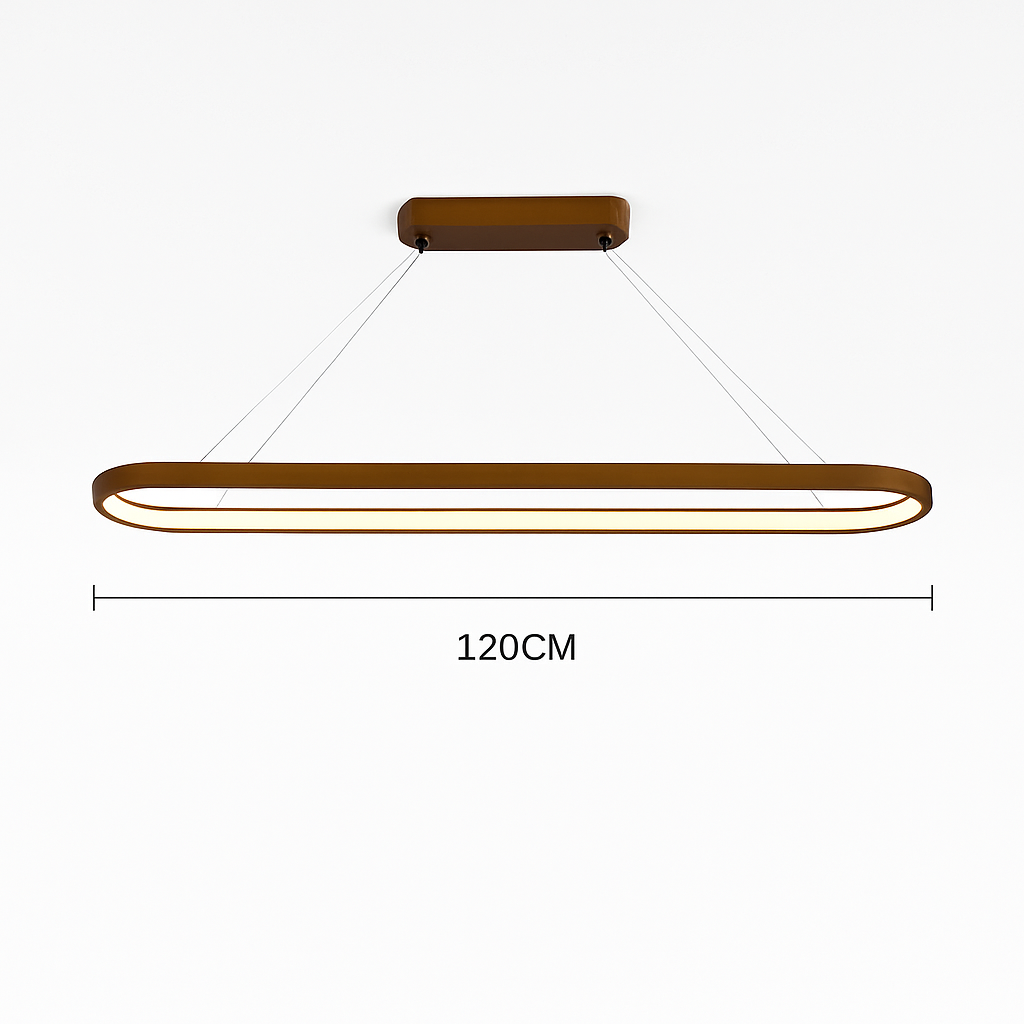 suspension en bois et led design minimaliste pour décoration intérieure