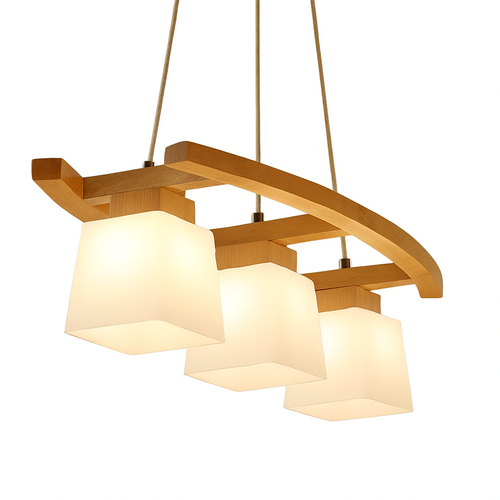 Suspension en bois nordique LED lampes suspendues modernes pour salle à manger salon cuisine Bar café lampe suspendue de Style japonais