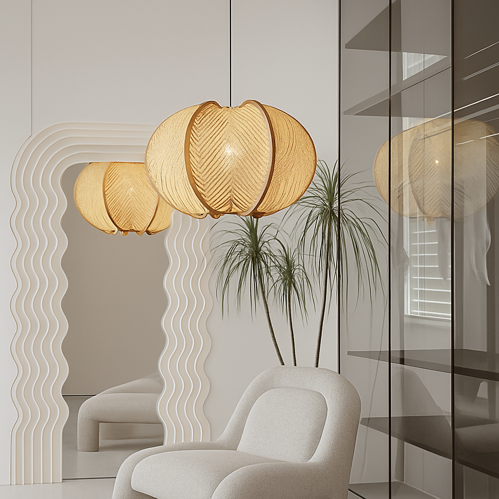 suspension en bois rétro style nordique pour décoration intérieure - vue 4 sur 7