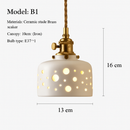 suspension en céramique nordique moderne avec motif floral