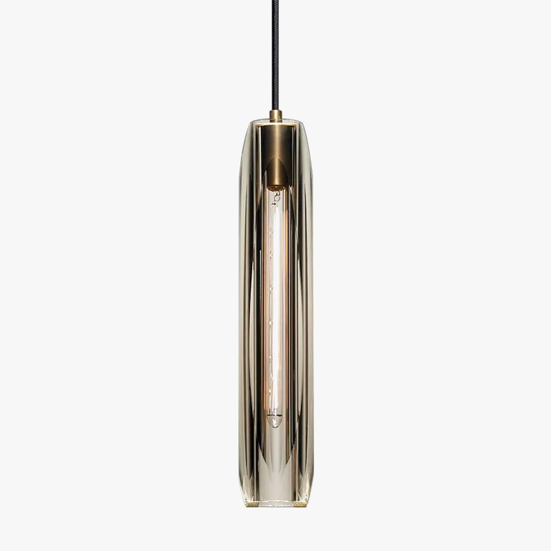 Suspension en cristal de luxe postmoderne entièrement en cuivre