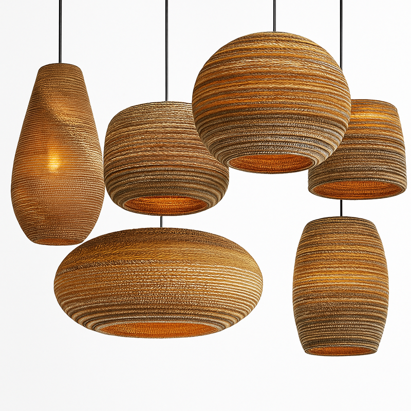 Suspension en papier carton (différentes formes)