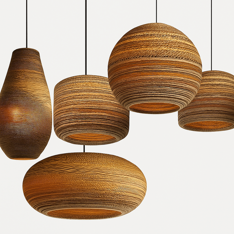 Suspension en papier carton (différentes formes)