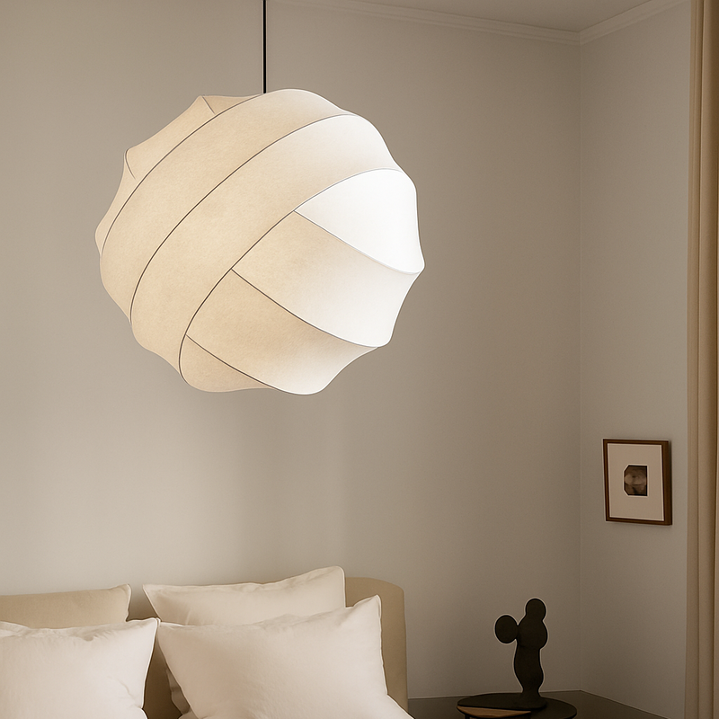 suspension en soie wabi sabi design nordique moderne pour décoration intérieure