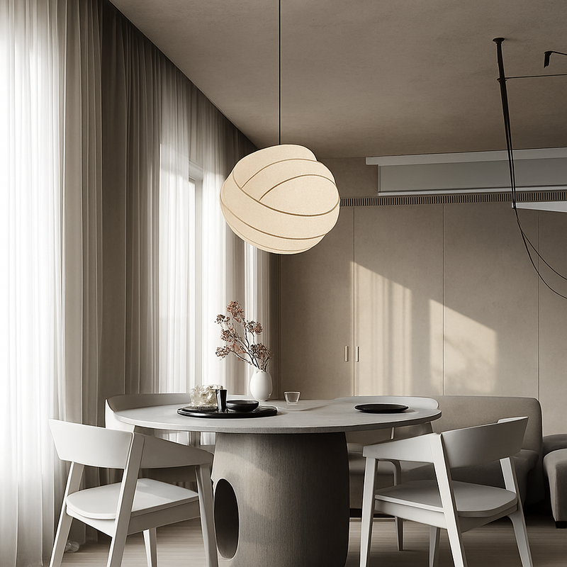 suspension en soie wabi sabi design nordique moderne pour décoration intérieure