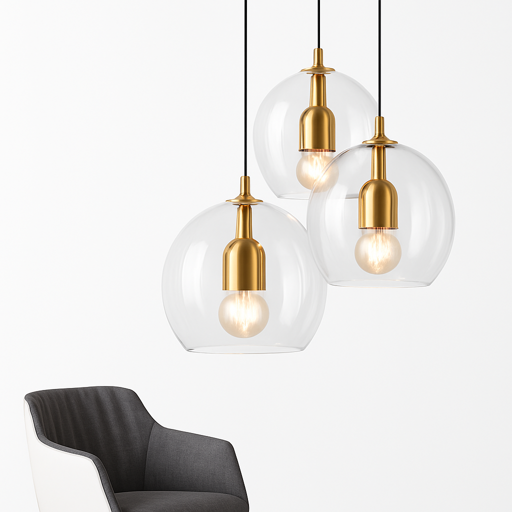 Suspension en verre au design industriel Simple et moderne - vue 5 sur 15