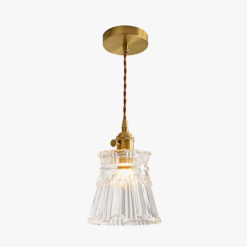 Suspension en verre au design nordique moderne