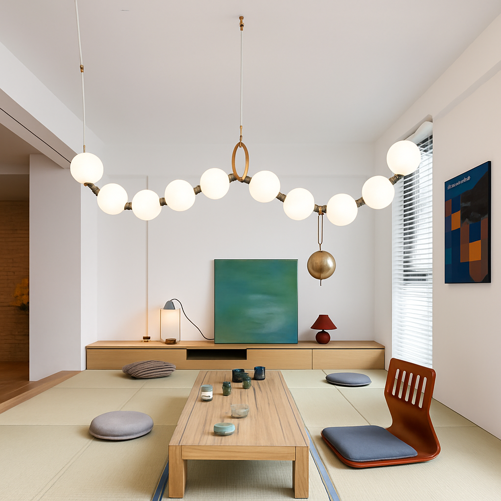 suspension en verre blanc en forme de haricot magique pour intérieur élégant - vue 5 sur 10